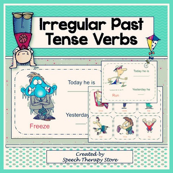 Preview of Speech Therapy Irregular Past Tense Verbs K-5th Grade