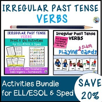 Preview of ESL ESOL Activities Irregular Past Tense Verbs Bundle