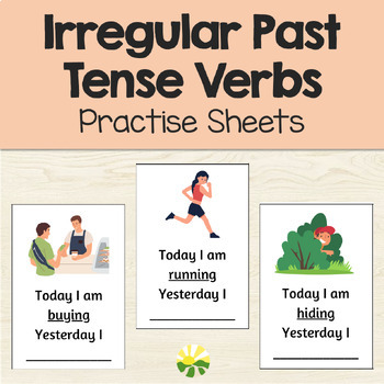 Preview of Irregular Past Tense Verbs Practise Sheets | ABLLS-R J6