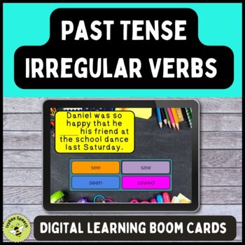 Preview of Irregular Past Tense Verbs Speech Therapy Digital Boom Cards