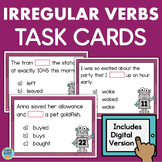 Irregular Past Tense Verbs Task Cards - Printable & Digital