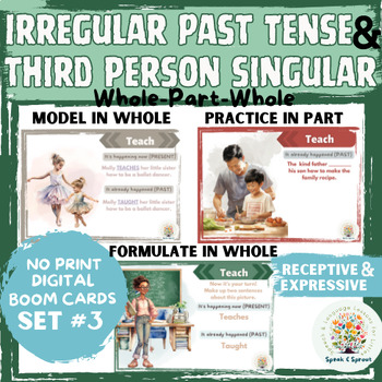 Preview of Irregular Verbs & Third Person Singular SET #3
