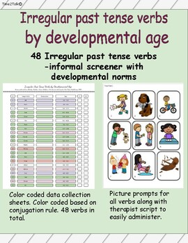 Preview of Irregular Past Test verb screener and data collection