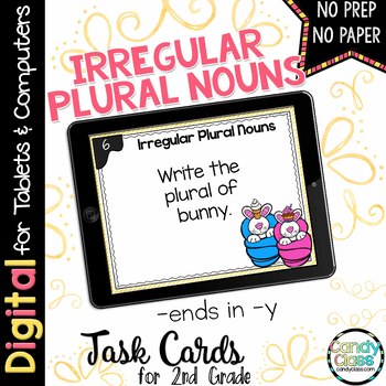 Preview of Irregular Plural Noun Activities Grammar Center Google Slides Digital Resources