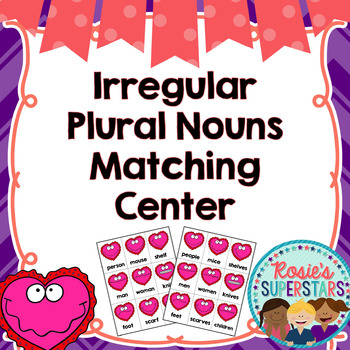 Preview of Irregular Plural Nouns Matching/Memory Game