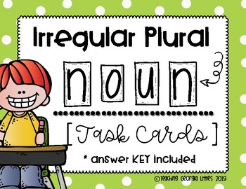 Preview of Irregular Plural Noun Task Cards