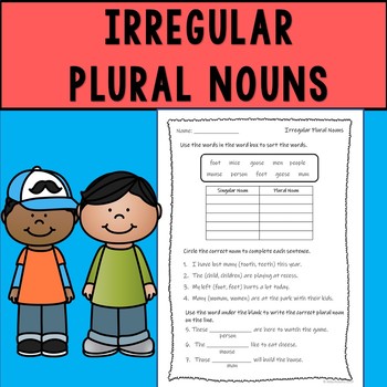 Preview of Irregular Plural Nouns Assessment or Practice