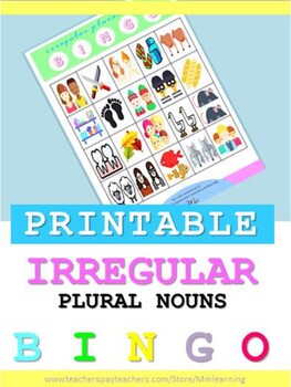 Preview of Irregular Plural Nouns - BINGO Game