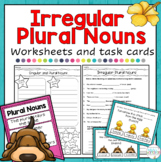 Irregular Plural Nouns Worksheets, Task Cards, and Posters Bundle