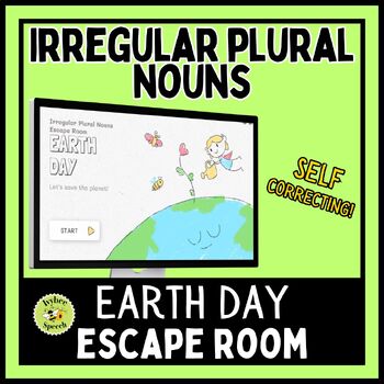 Preview of Irregular Plural Nouns Earth Day Digital Escape Activity