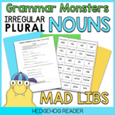 Irregular Plural Nouns Activity - No Prep Practice Mad Libs Game