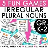 Irregular Plural Nouns Games Grammar - I Have Who Has & Mo