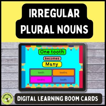 Preview of Irregular Plural Nouns Grammar Digital Learning Boom Cards