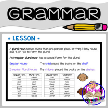 Irregular Plural Nouns - Grammar - Distance Learning - Google Form