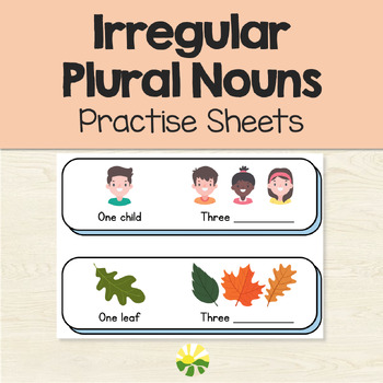 Preview of Irregular Plural Nouns Practise Sheets | ABLLS-R J15