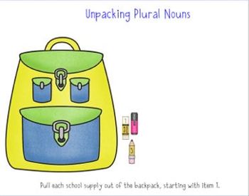 Preview of Irregular Plural Nouns SMARTboard lesson (Common Core L.2.1 b)