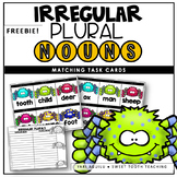 Irregular Plural Nouns Scoot & Matching Game-Spider Themed