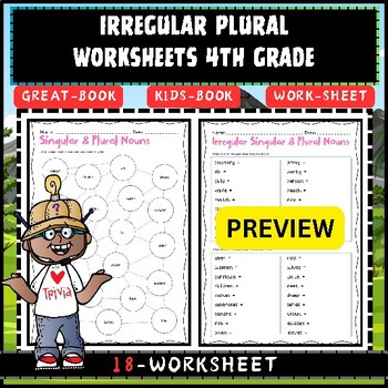 Preview of Irregular Plural Worksheets 4th Grade