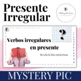 Irregular Present Mystery Picture Digital Grammar Spanish 