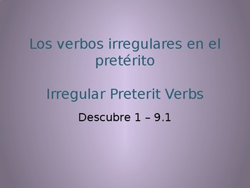 Spanish Irregular Preterit Conjugation Whiteboard Practice by Lauren Sloan