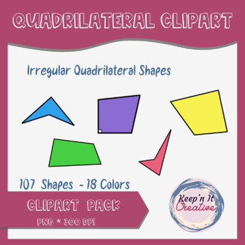 Preview of Irregular Quadrilateral Clip Art Shapes