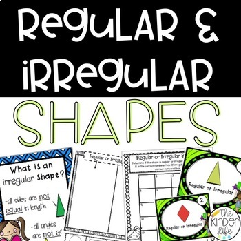 Preview of Irregular Regular 2D Shapes Sort Worksheets Attributes Math Unit 5 Activities
