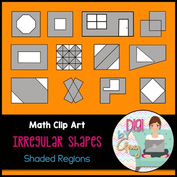 Preview of Irregular Shapes Shaded Region Clip Art