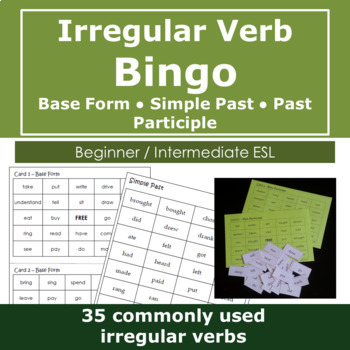 Irregular Verbs - 5 Activities to Support Teaching (Dominoes, Bingo Game,  Flash Cards, Cloze Procedure, Loop Game) - Amped Up Learning