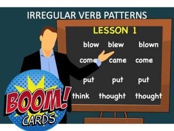 Preview of Irregular Verb Patterns, Lesson 1, BOOM CARDS