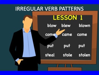 Preview of Irregular Verb Patterns, Lesson 1, EASEL ACTIVITY or IN-CLASS
