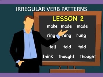 Preview of Irregular Verb Patterns, Lesson 2, EASEL ACTIVITY or IN-CLASS, NO PREP!