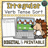 Irregular Verb Tense Sort Boom Cards & Printable 