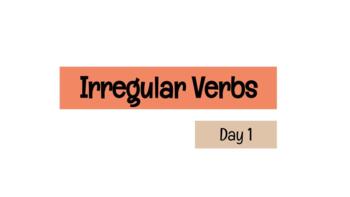 Preview of Irregular Verbs 