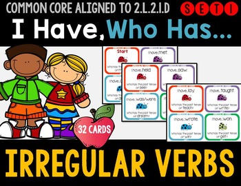 Preview of Irregular Verbs - I Have Who Has Game - Set 1