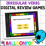 Irregular Verbs Digital Grammar Review Games BalloonPop™ 2