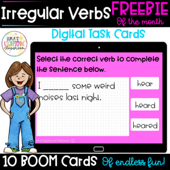Preview of Irregular Verbs Boom Cards | Freebie of the Month