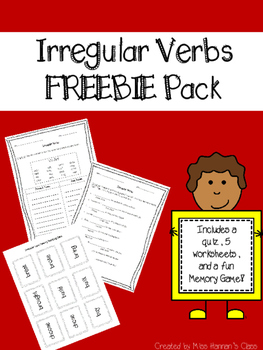 Irregular Verbs FREEBIE Pack by Miss Hannan's Class | TpT