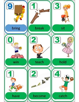 Irregular Verbs Game by Language School English Plus | TpT