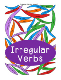 Irregular Verbs Grammar Coloring Activity Foldables Intera