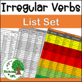 Irregular Verbs List Set