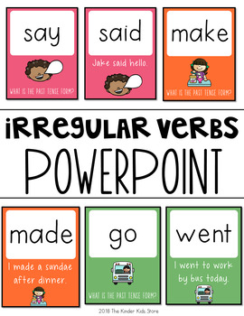 Preview of Irregular Verbs PowerPoint - See and Say