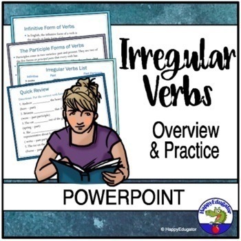 Preview of Irregular Verbs PowerPoint and Printable Worksheet