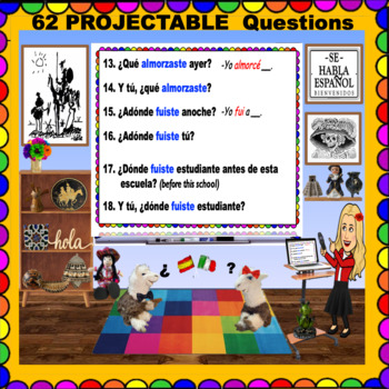 Spanish IRREGULAR Preterite Verb QUESTIONS el pretérito Powerpoint Verb