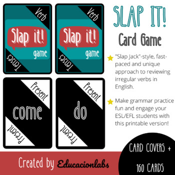 Preview of Irregular Verbs Review Slap-it! Card Game in English
