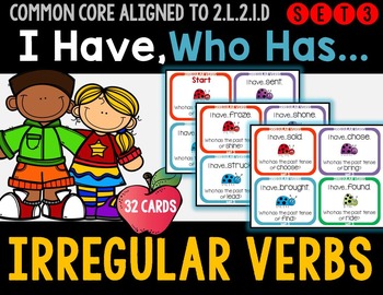 Preview of Irregular Verbs - I Have Who Has Game - Set 3