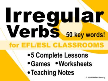 Preview of Irregular Verbs - Volume 1 - Worksheets, Games, Review Quizzes - 50 Verb Pairs