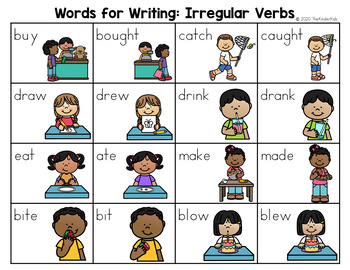Preview of Irregular Verbs Word List - Writing Center