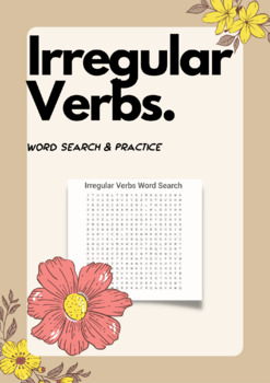 Preview of Irregular Verbs: Word Search & Practice
