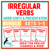 Irregular Verbs Word Sorts 1-5 Bundle - ELL ESL English - 