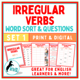 Irregular Verbs Word Sort 1 & Questions - ELL ESL English 